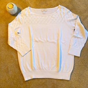 ⛄️Loft Cream Cotton Sweater - Large